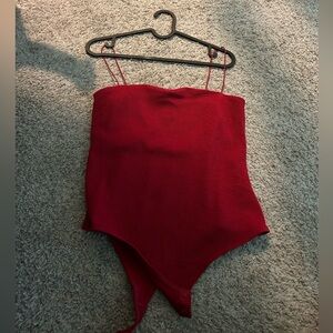 H&M: Red, thin strapped bodysuit